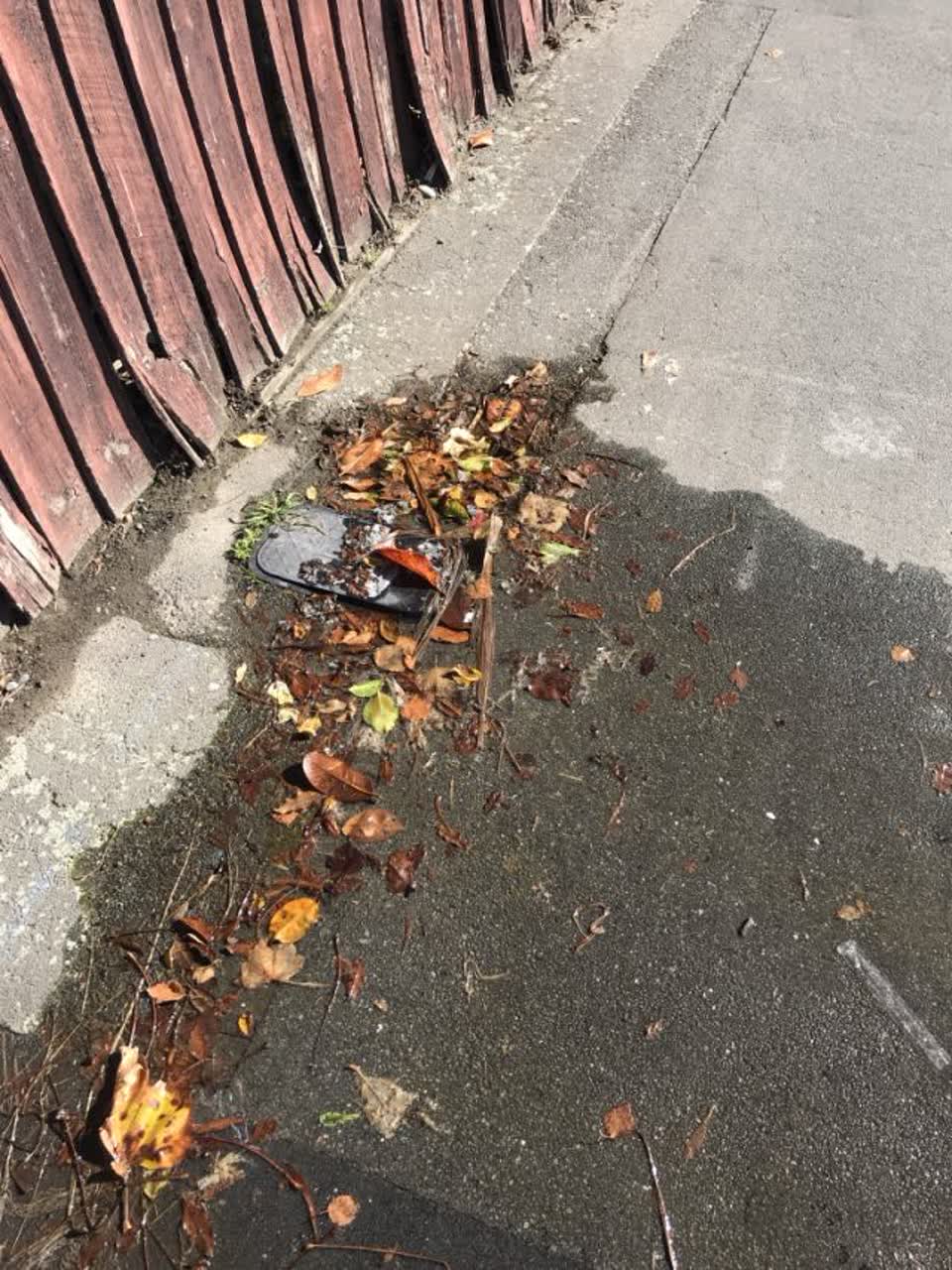 The photograph attached to this flooding report