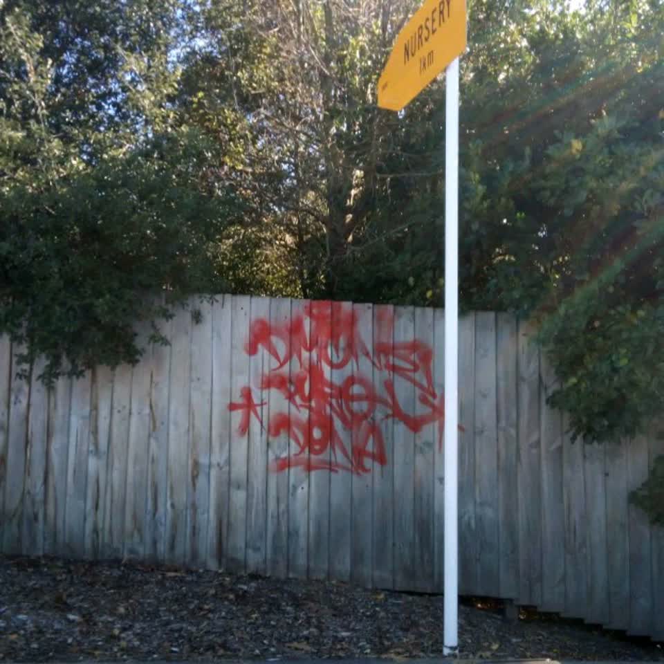 The photograph attached to this graffiti report