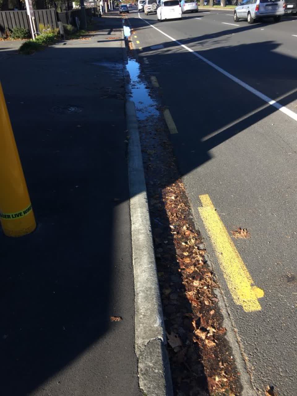 The photograph attached to this roading/streets report