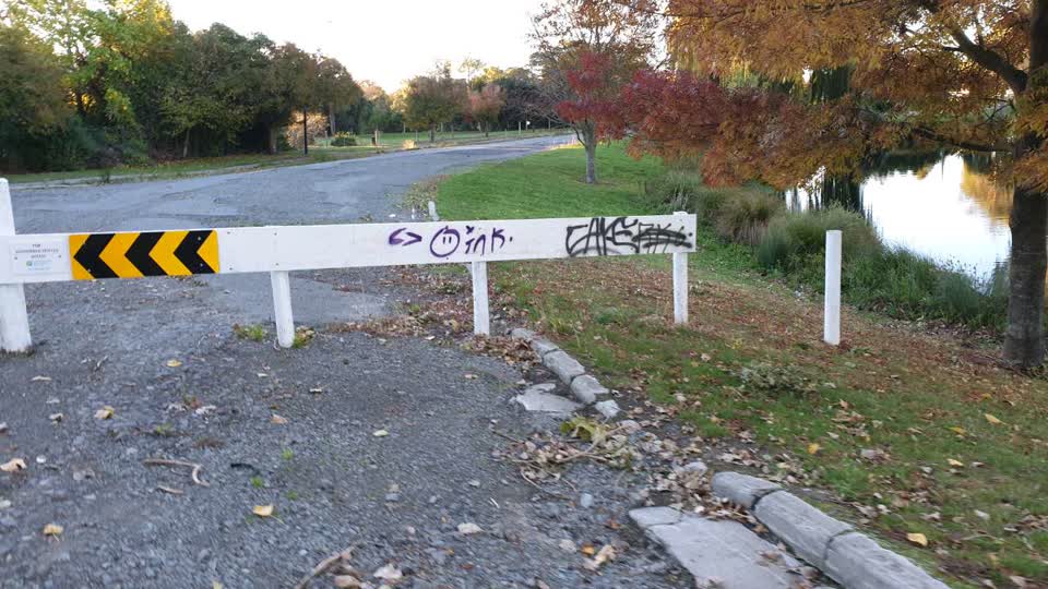 The photograph attached to this graffiti report