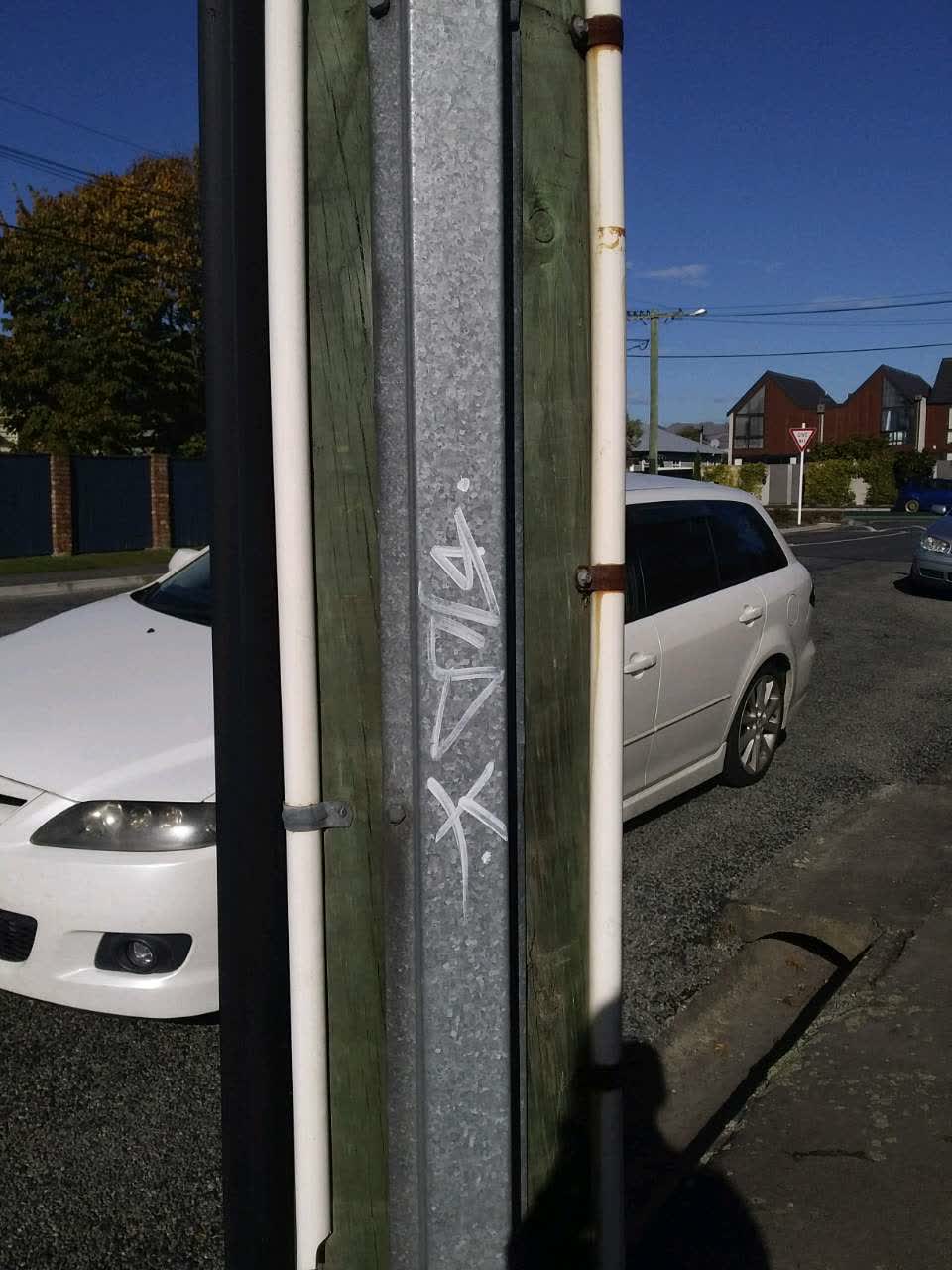 The photograph attached to this graffiti report