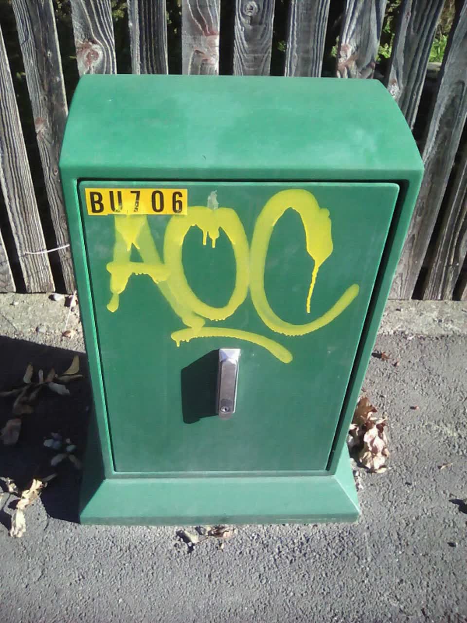 The photograph attached to this graffiti report