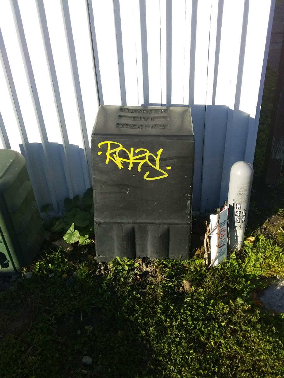 The photograph attached to this graffiti report