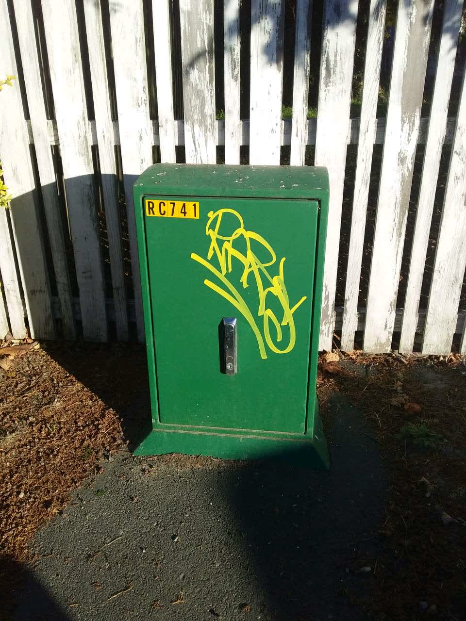 The photograph attached to this graffiti report