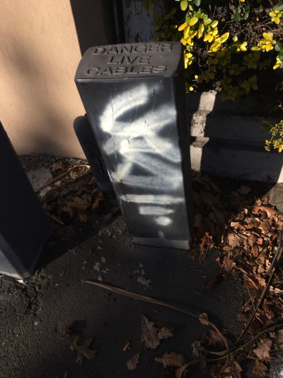 The photograph attached to this graffiti report