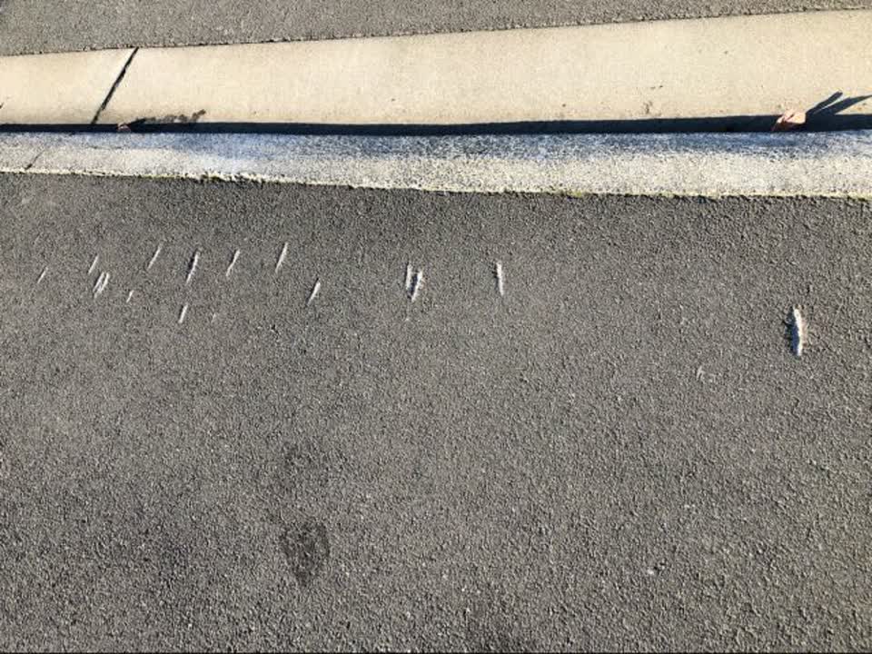 The photograph attached to this roading/streets report