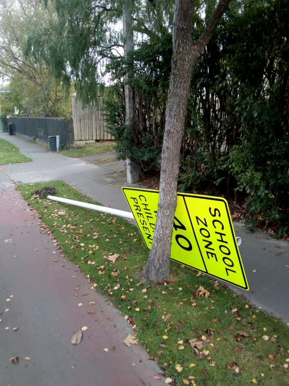 The photograph attached to this roading/streets report