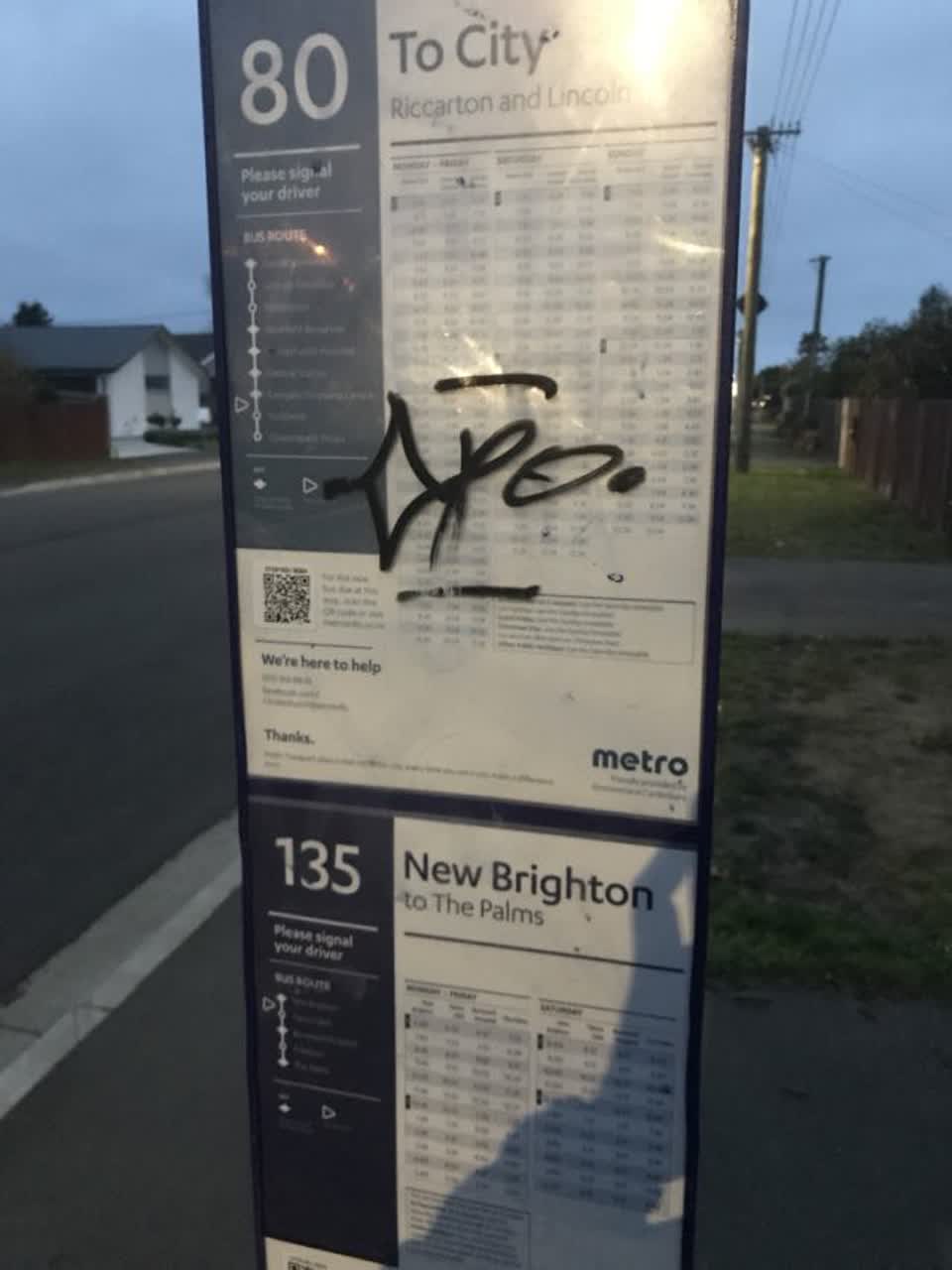 The photograph attached to this graffiti report