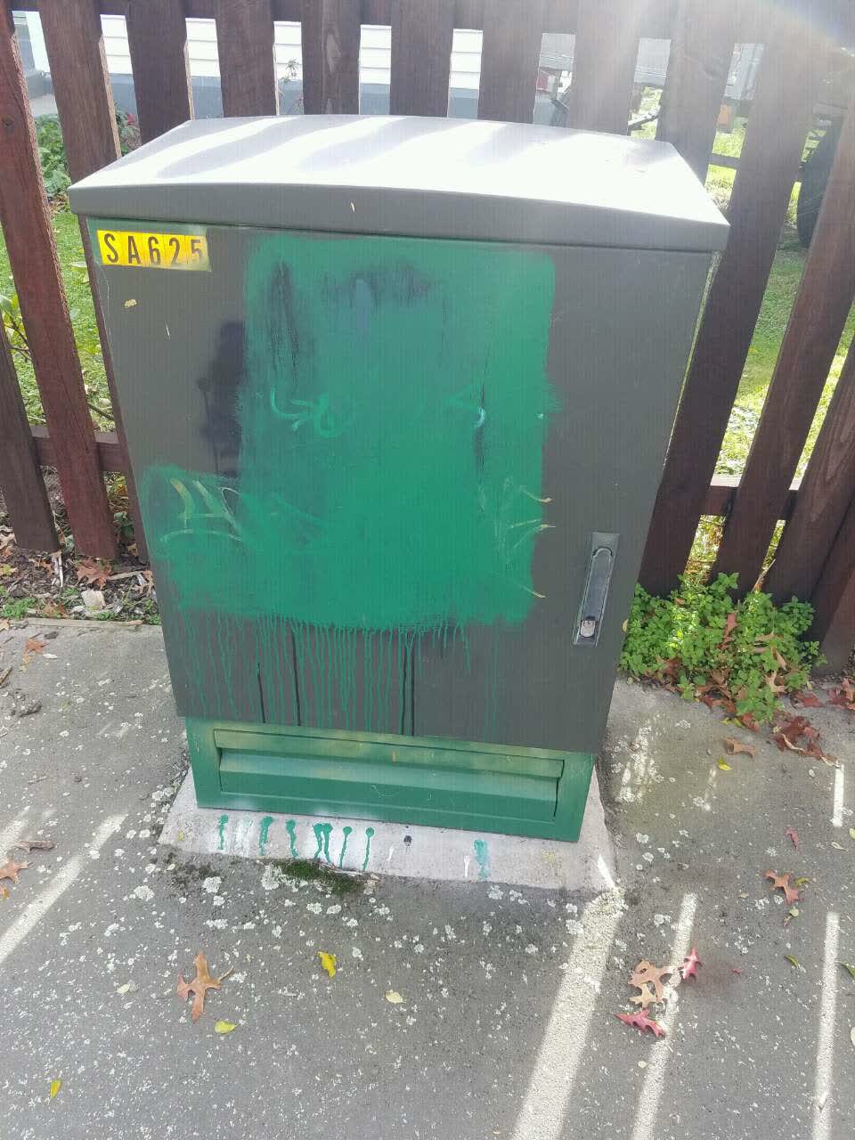 The photograph attached to this graffiti report
