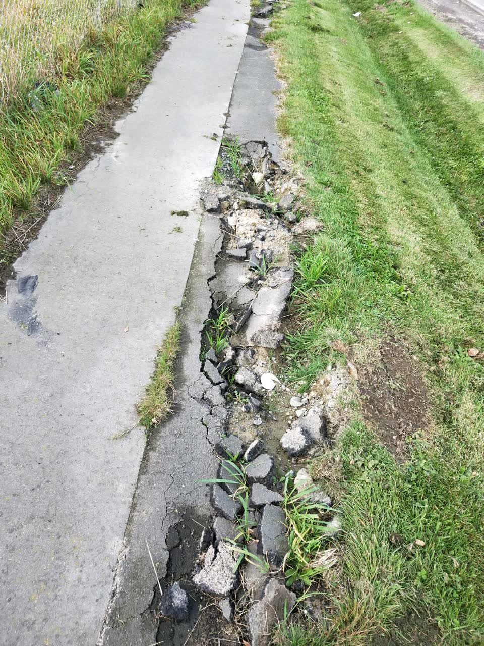 The photograph attached to this roading/streets report