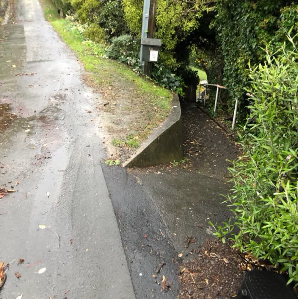 The photograph attached to this flooding report