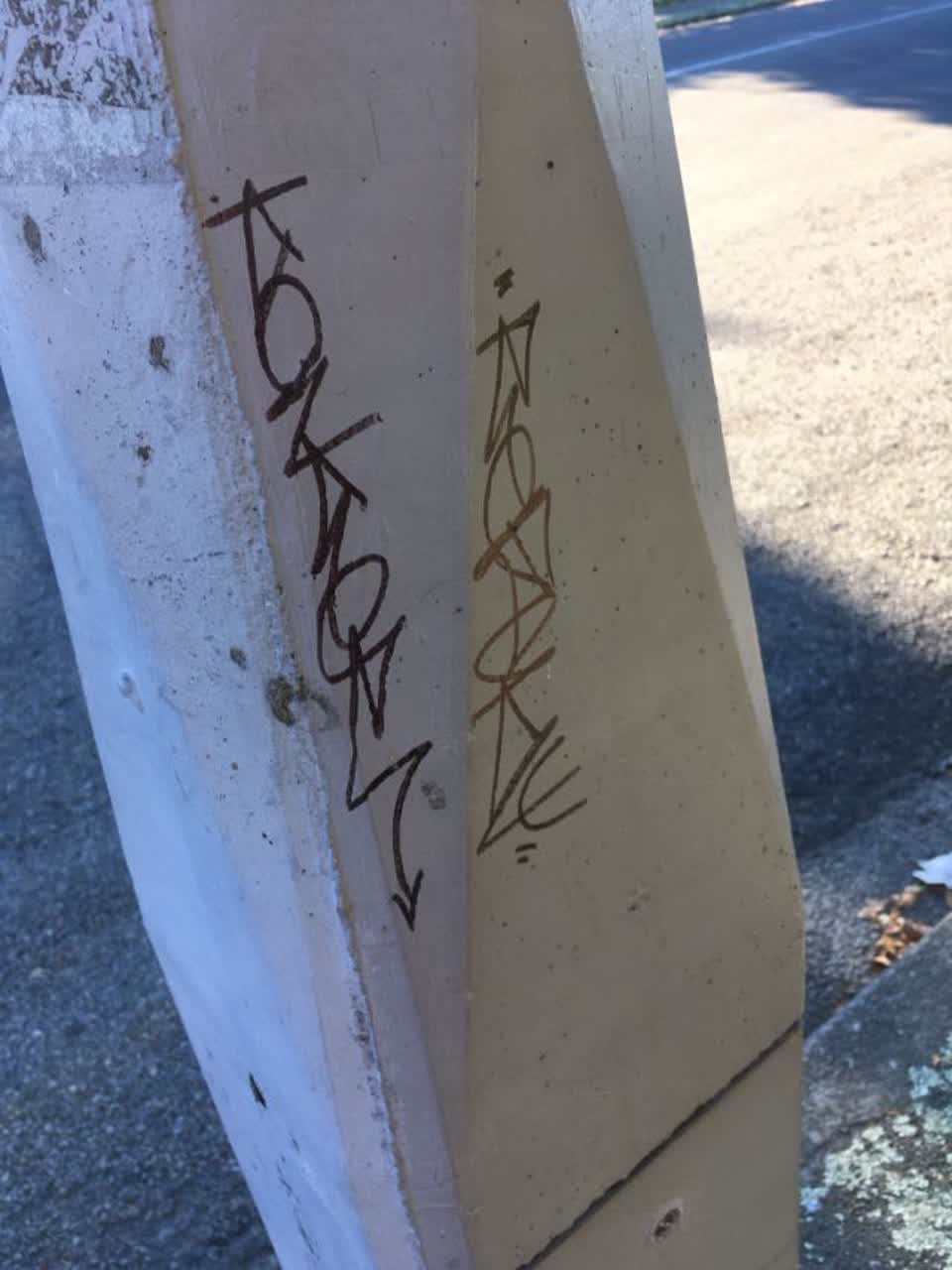 The photograph attached to this graffiti report