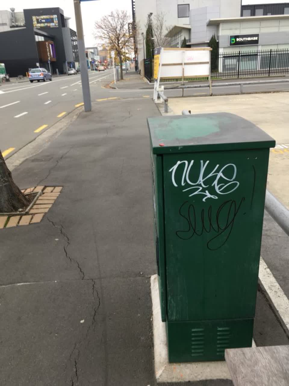 The photograph attached to this graffiti report