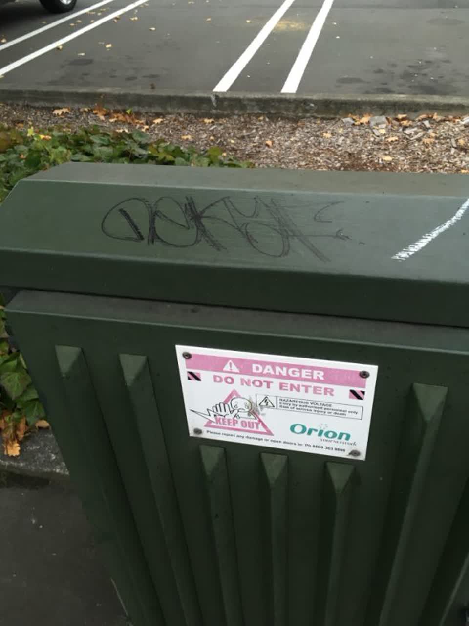 The photograph attached to this graffiti report