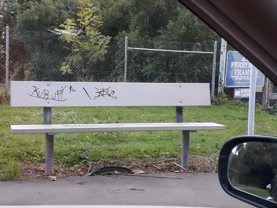 The photograph attached to this graffiti report