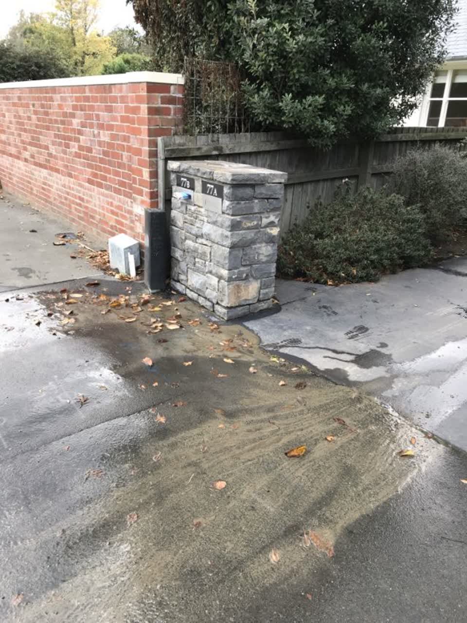 The photograph attached to this flooding report
