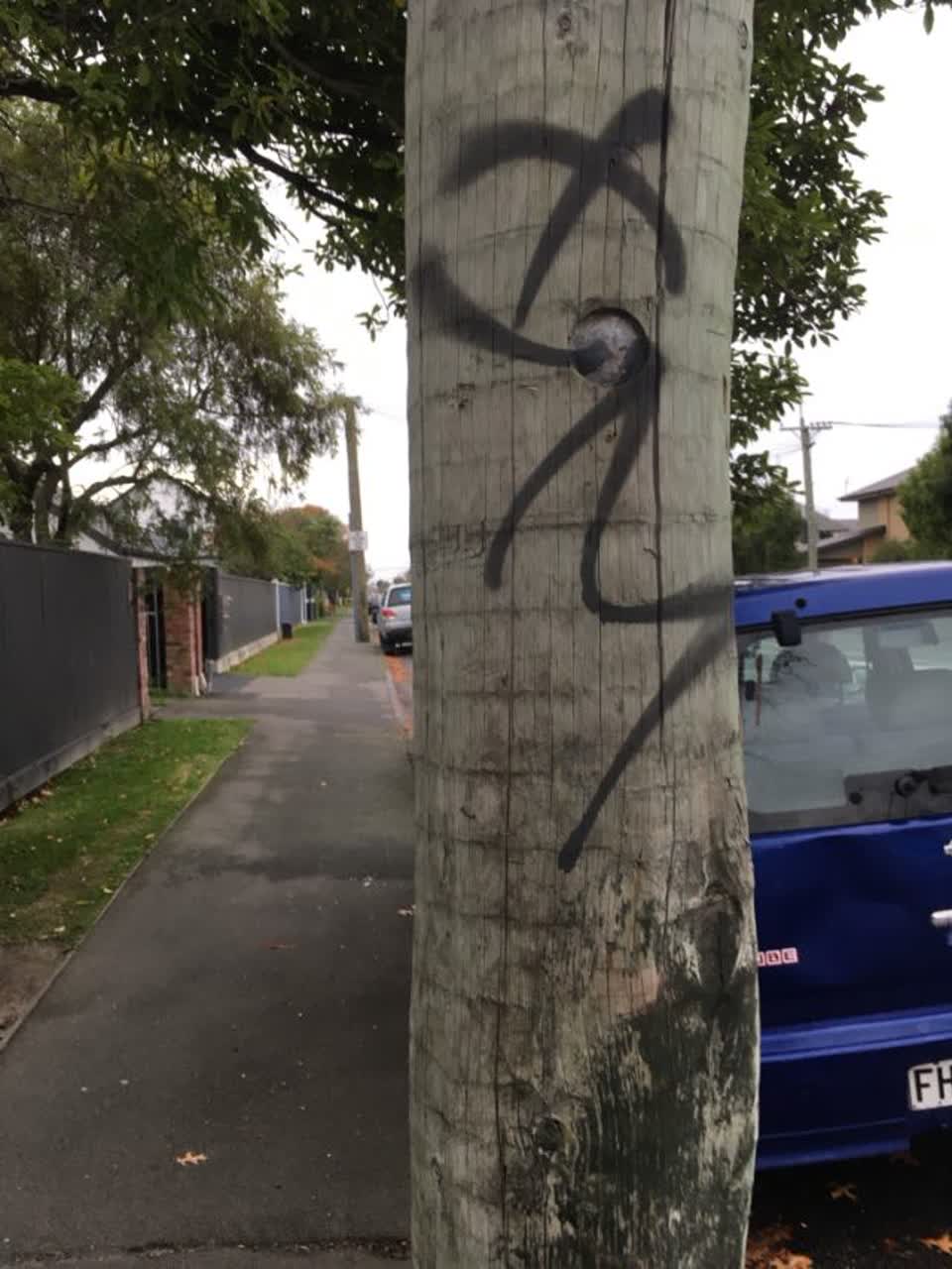 The photograph attached to this graffiti report