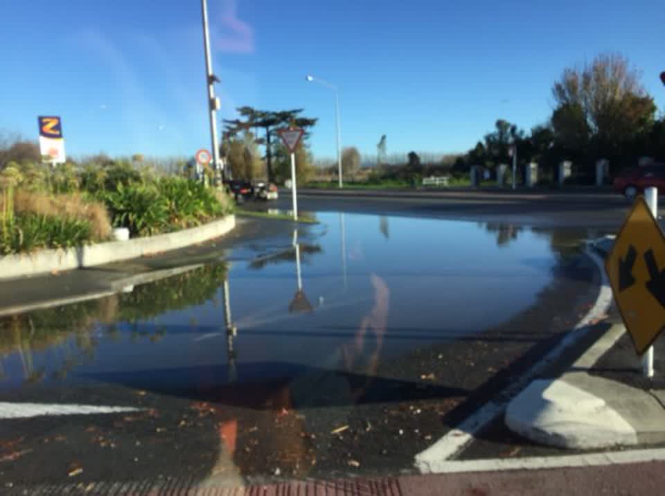 The photograph attached to this flooding report