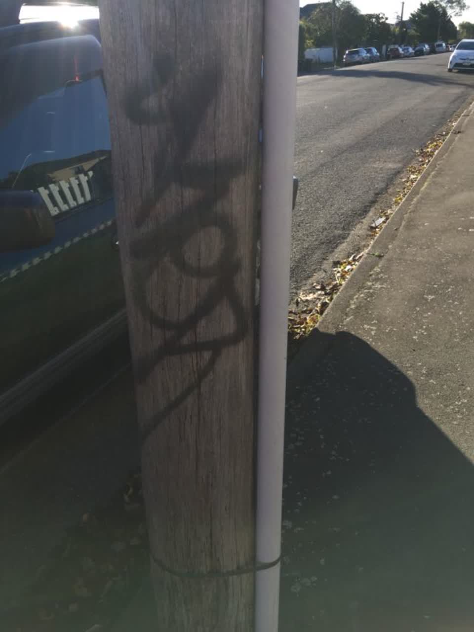 The photograph attached to this graffiti report