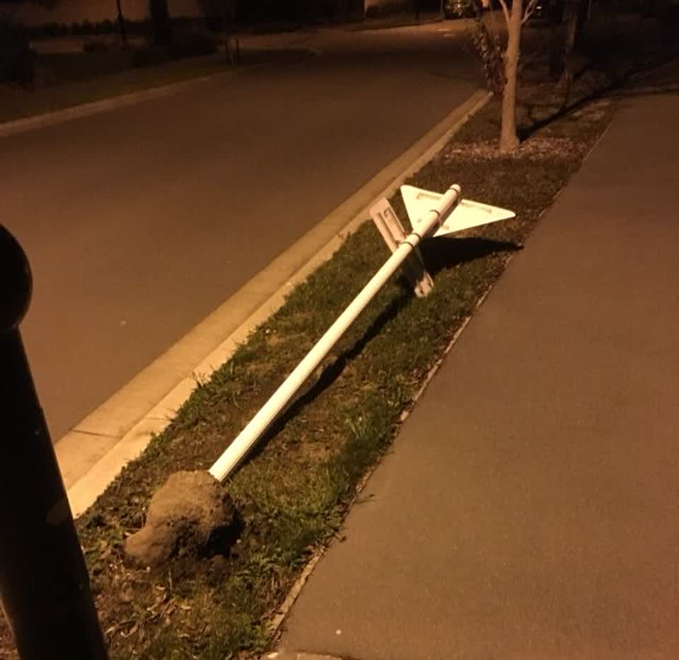 The photograph attached to this roading/streets report