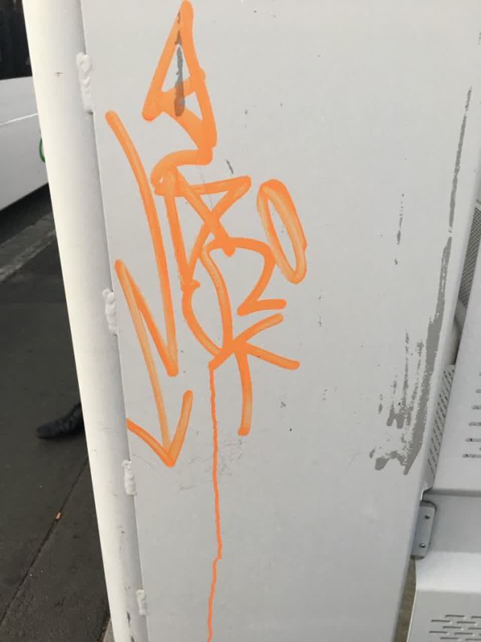 The photograph attached to this graffiti report