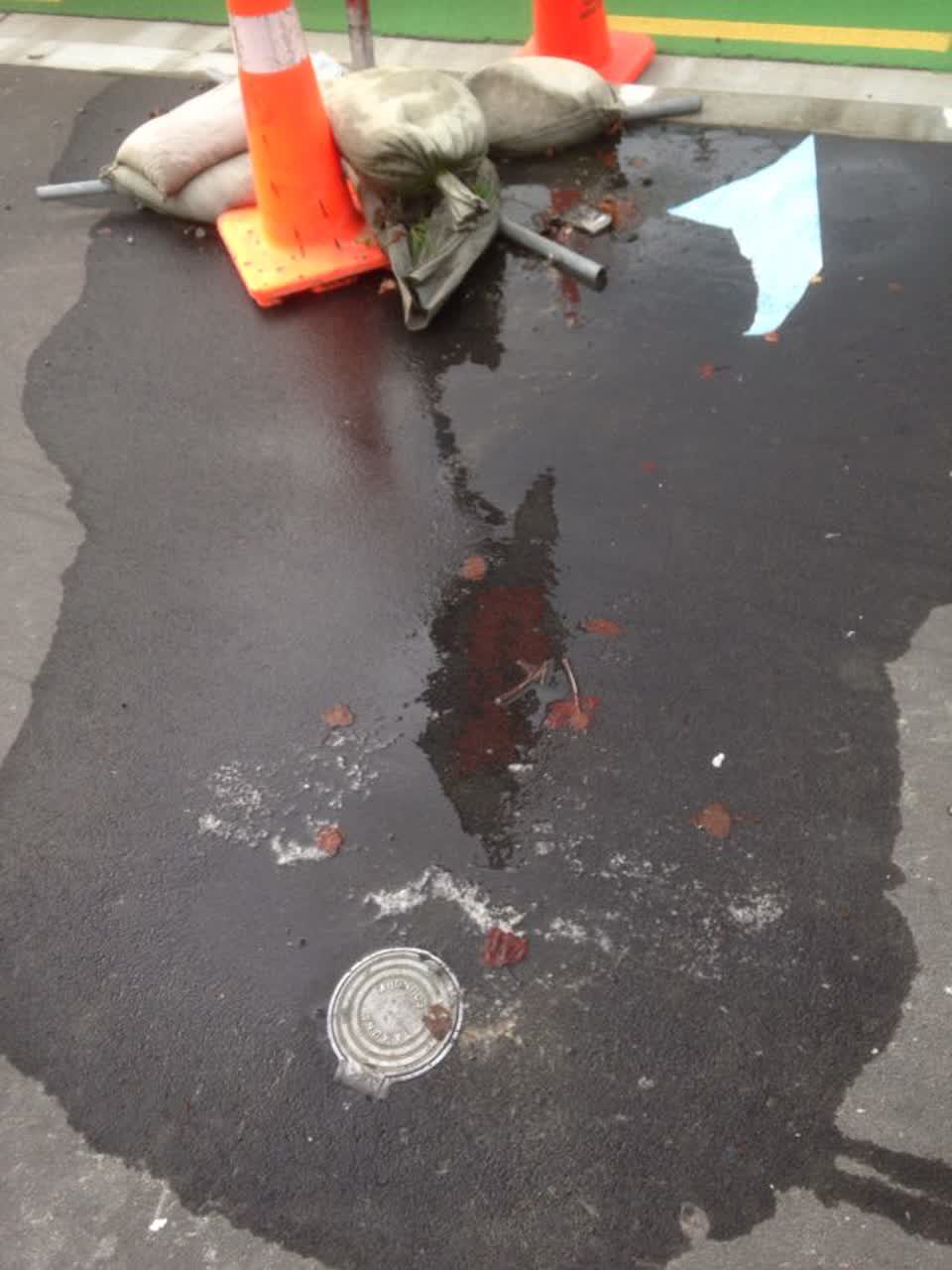 The photograph attached to this flooding report