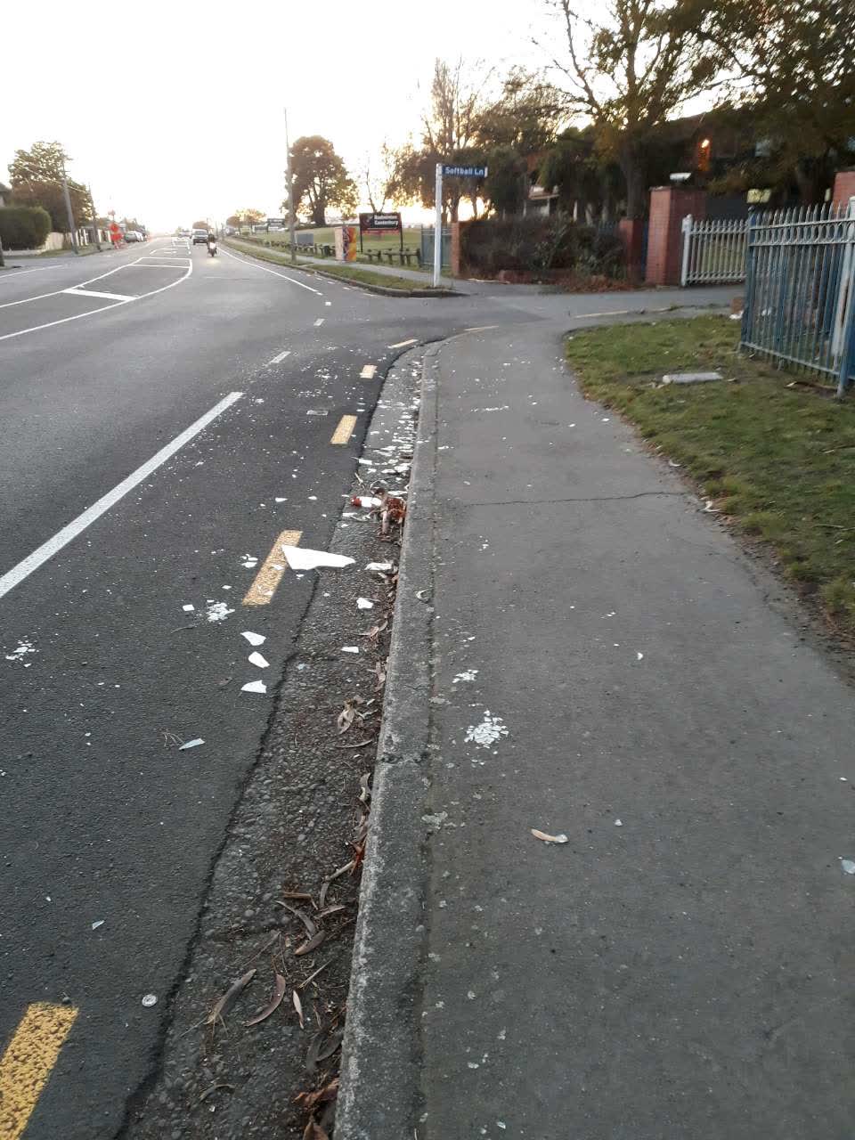 The photograph attached to this roading/streets report