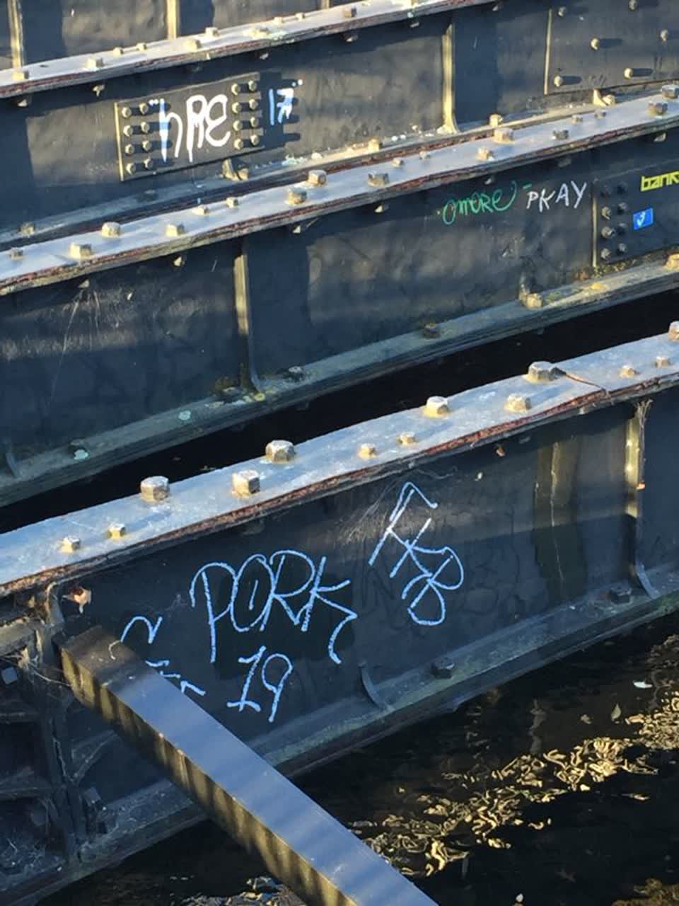 The photograph attached to this graffiti report