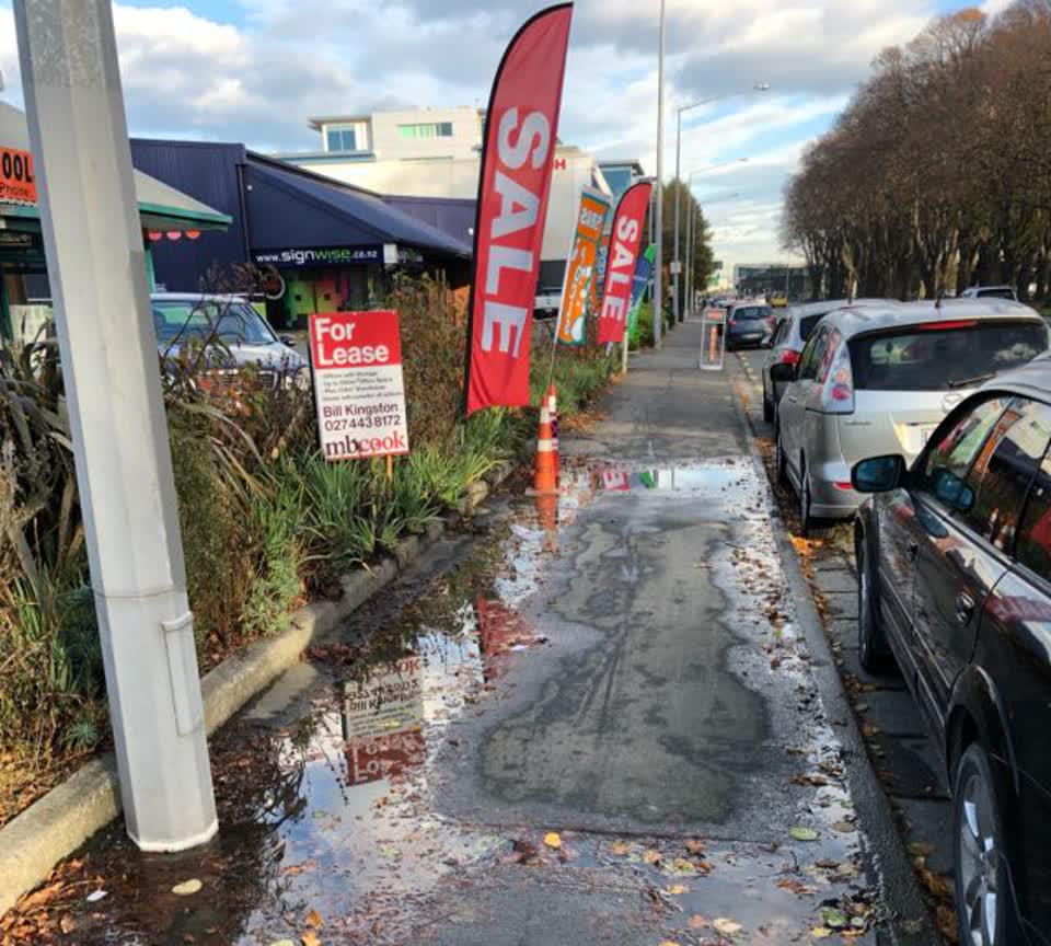 The photograph attached to this flooding report