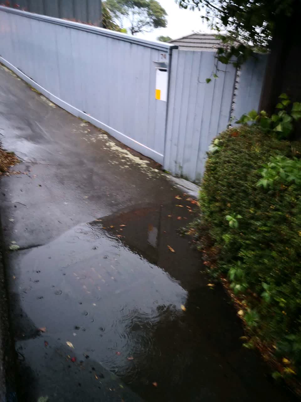 The photograph attached to this flooding report