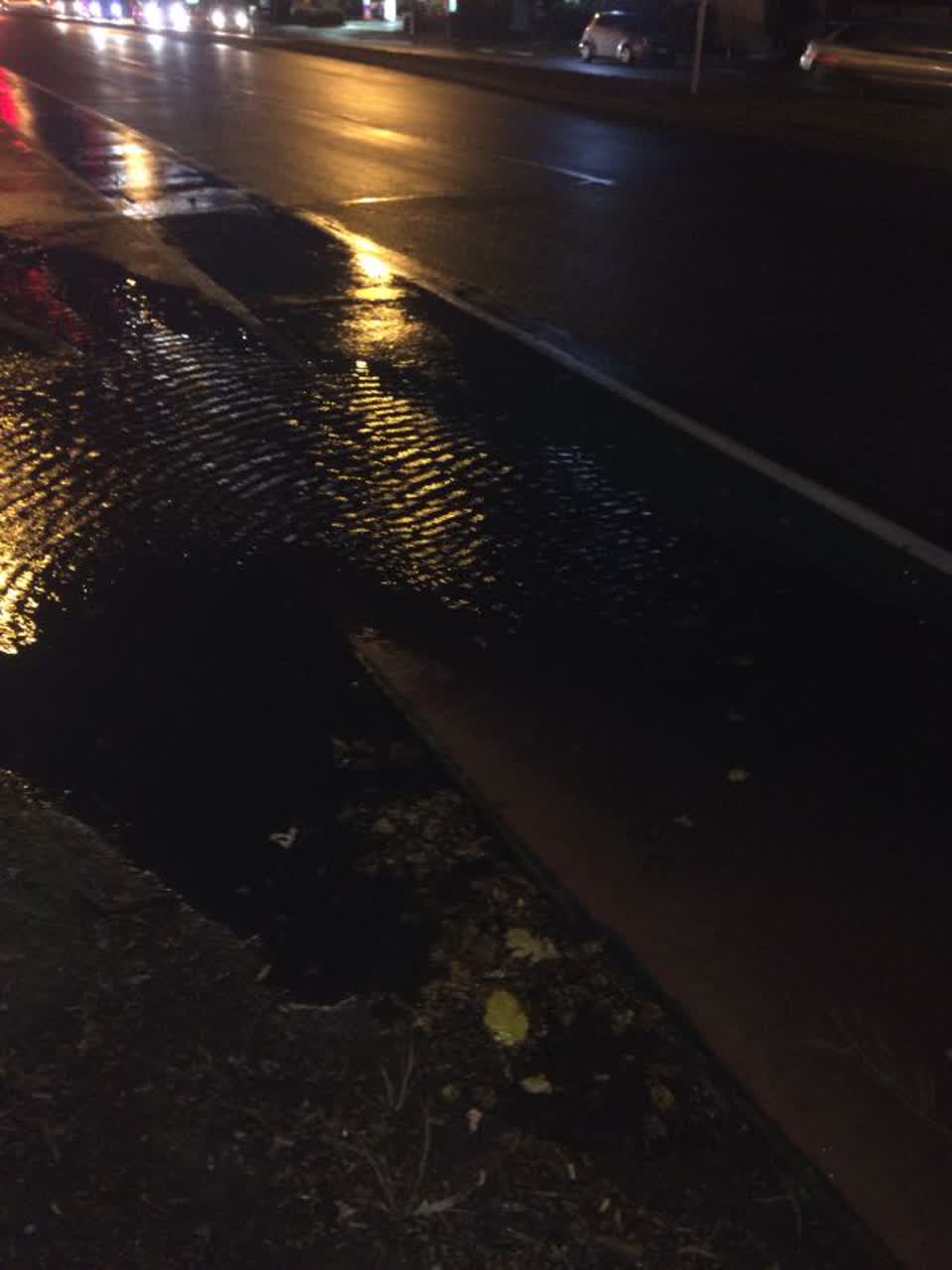 The photograph attached to this flooding report