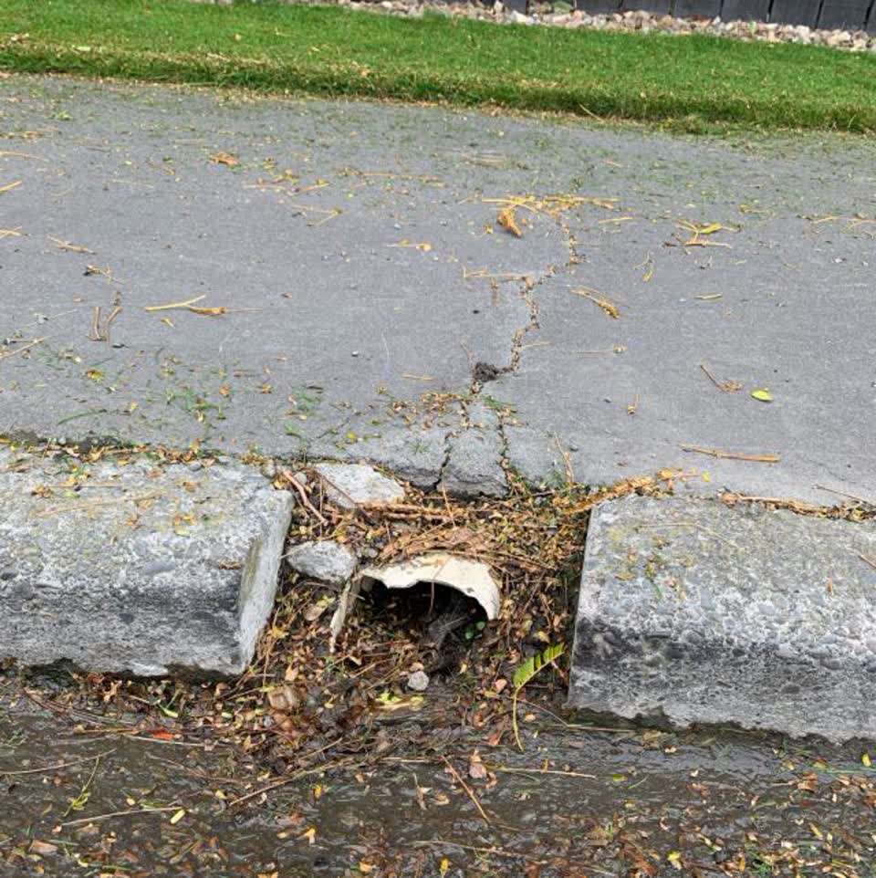 The photograph attached to this wastewater/stormwater report