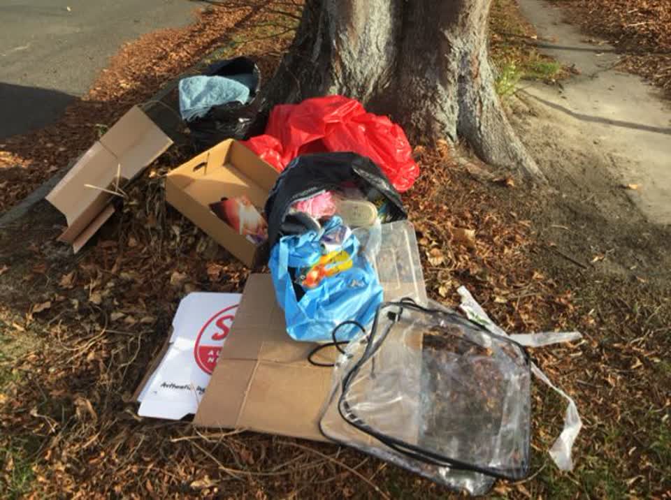 The photograph attached to this rubbish/recycling report