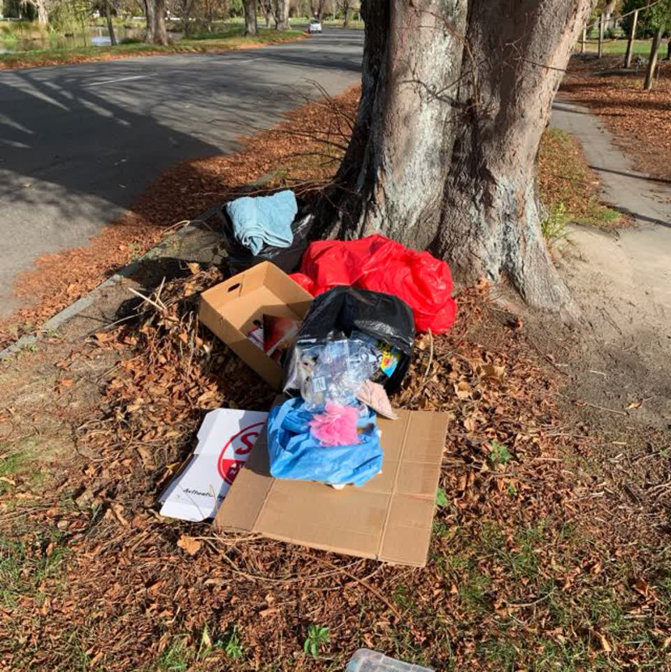 The photograph attached to this rubbish/recycling report