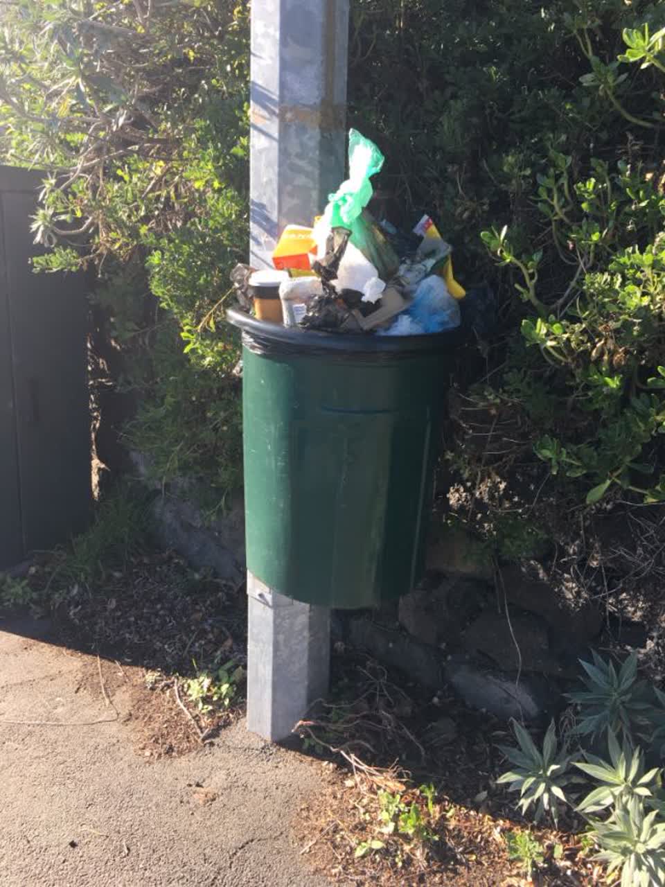 The photograph attached to this rubbish/recycling report