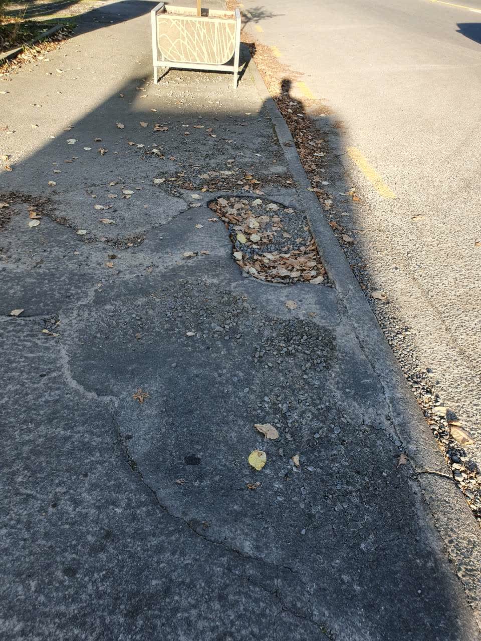 The photograph attached to this roading/streets report