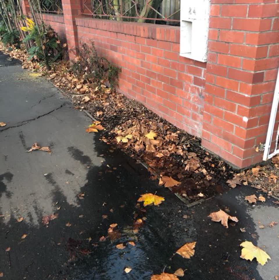 The photograph attached to this flooding report
