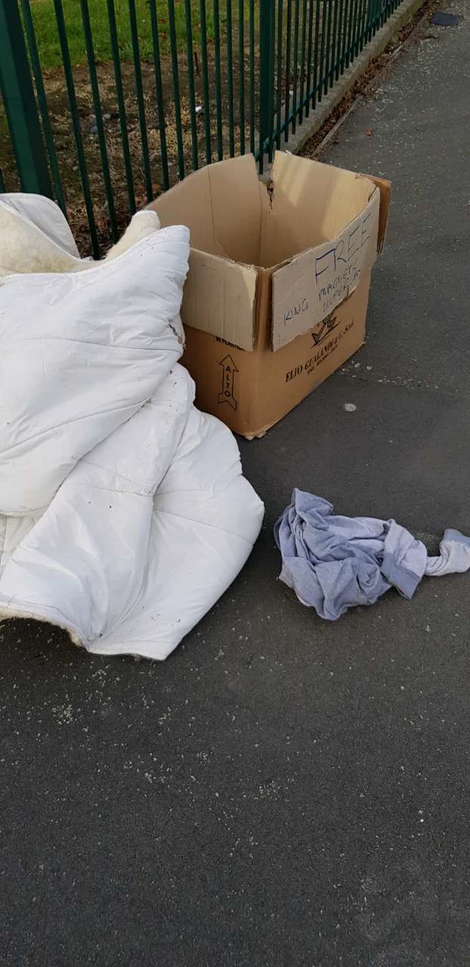 The photograph attached to this rubbish/recycling report