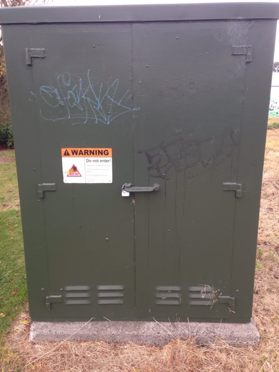 The photograph attached to this graffiti report