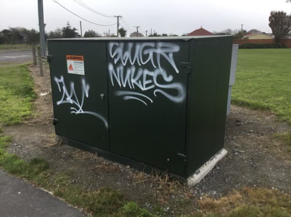 The photograph attached to this graffiti report