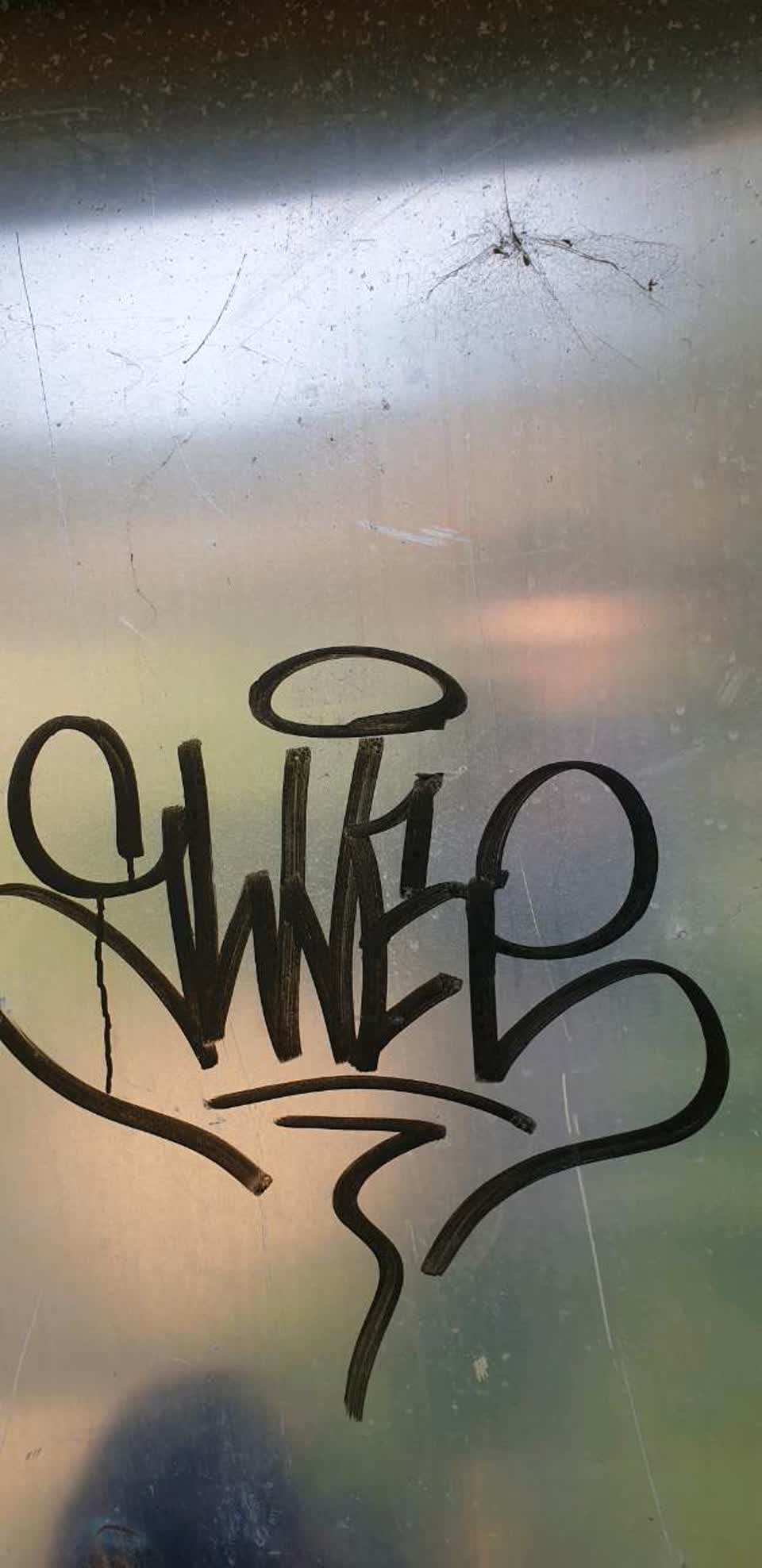 The photograph attached to this graffiti report