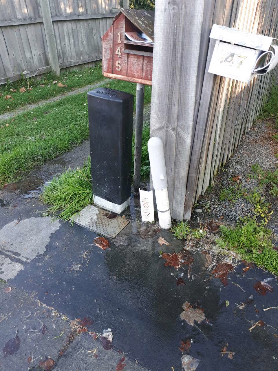 The photograph attached to this flooding report