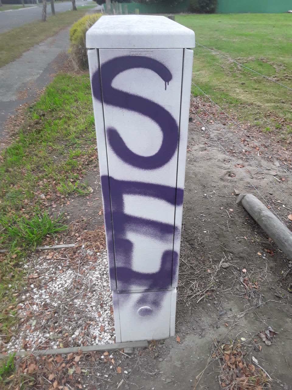 The photograph attached to this graffiti report