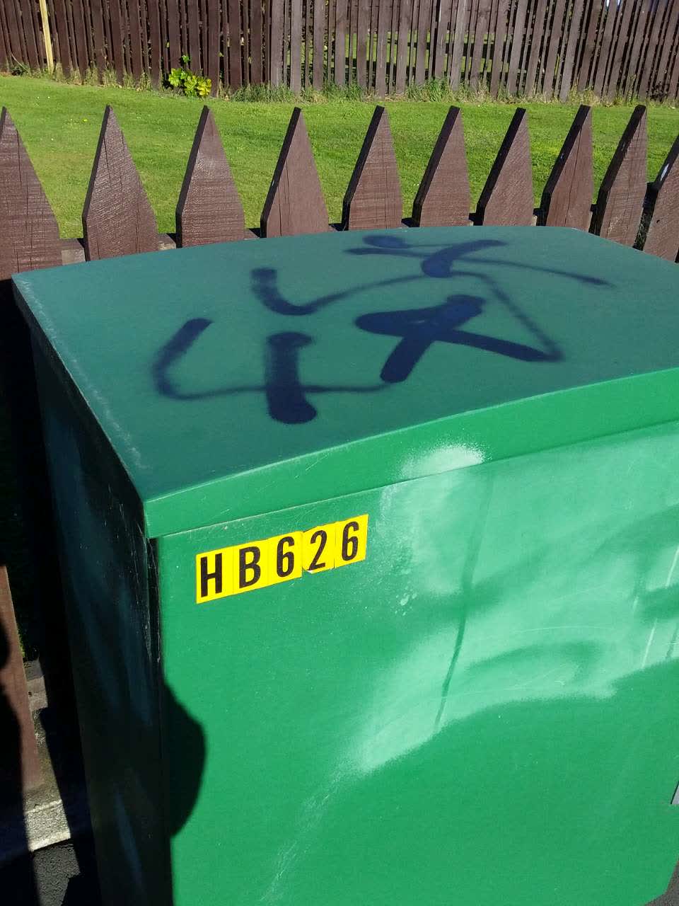 The photograph attached to this graffiti report