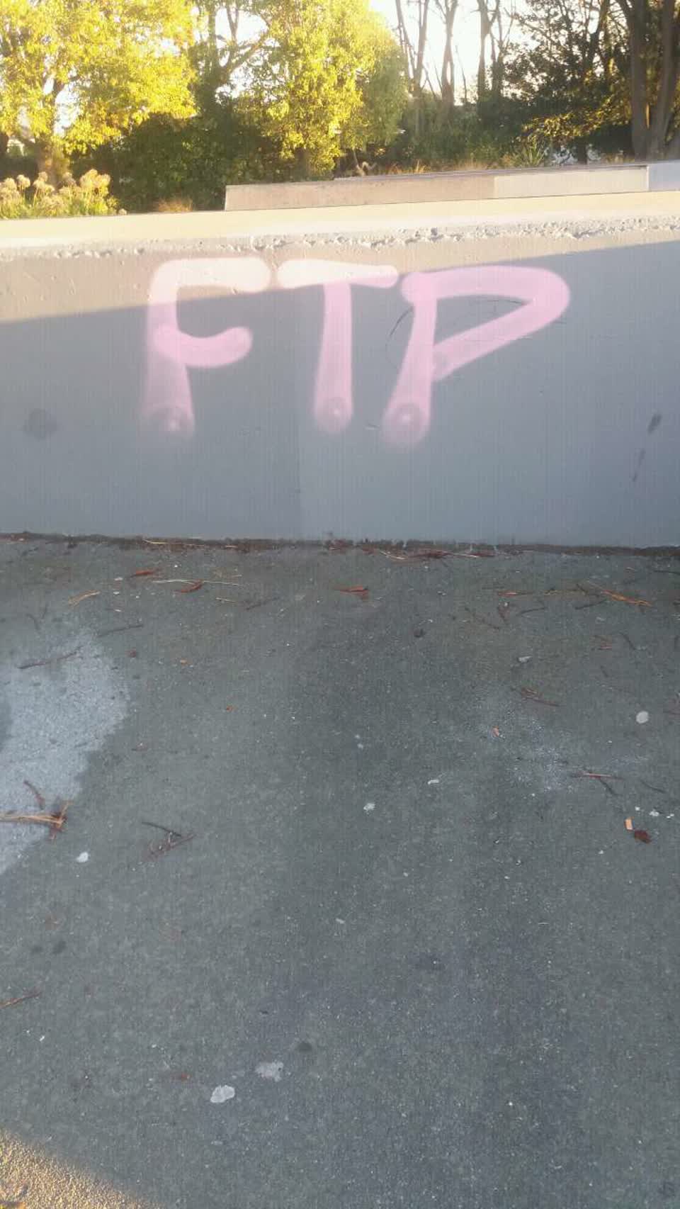 The photograph attached to this graffiti report