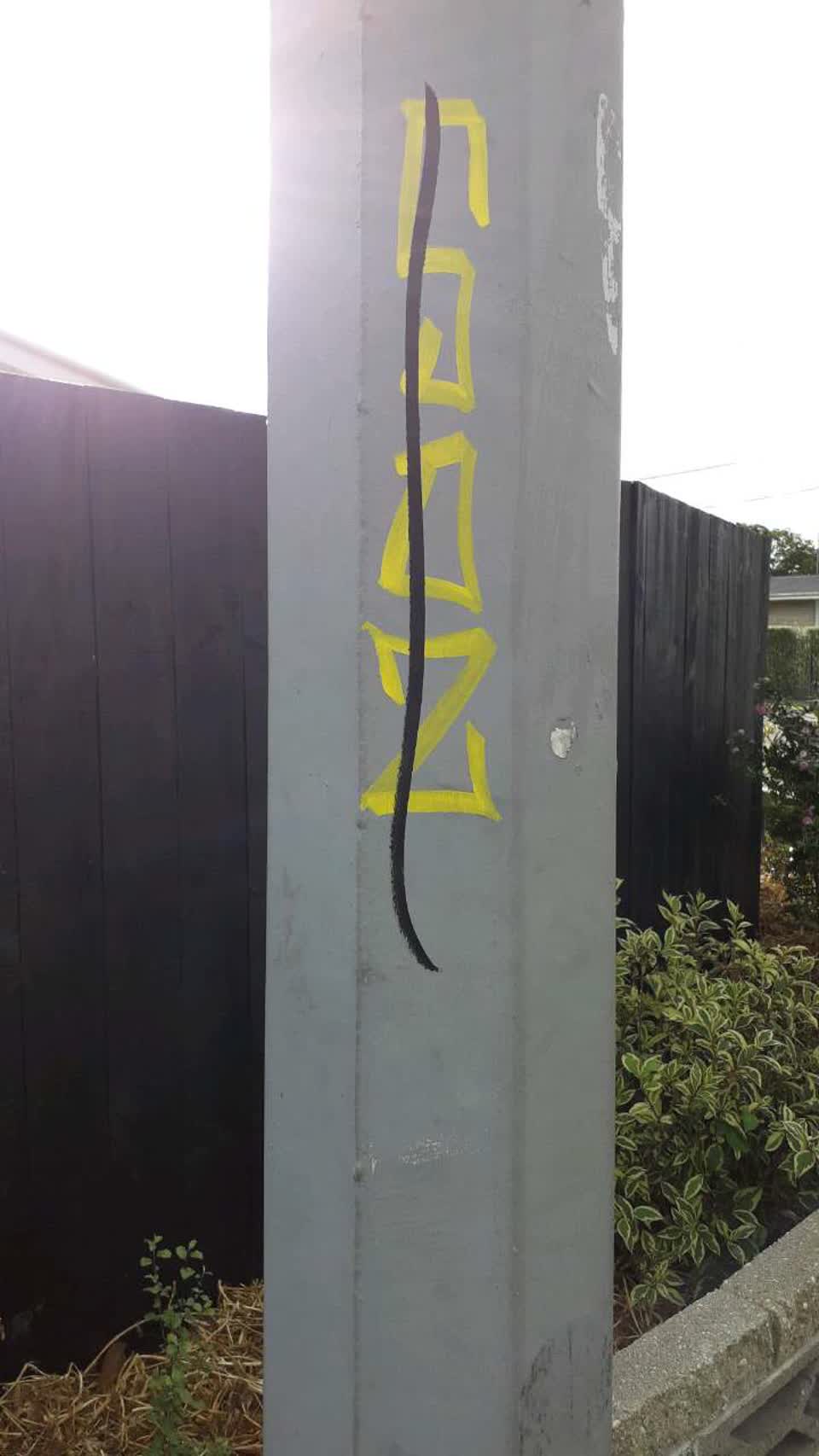The photograph attached to this graffiti report