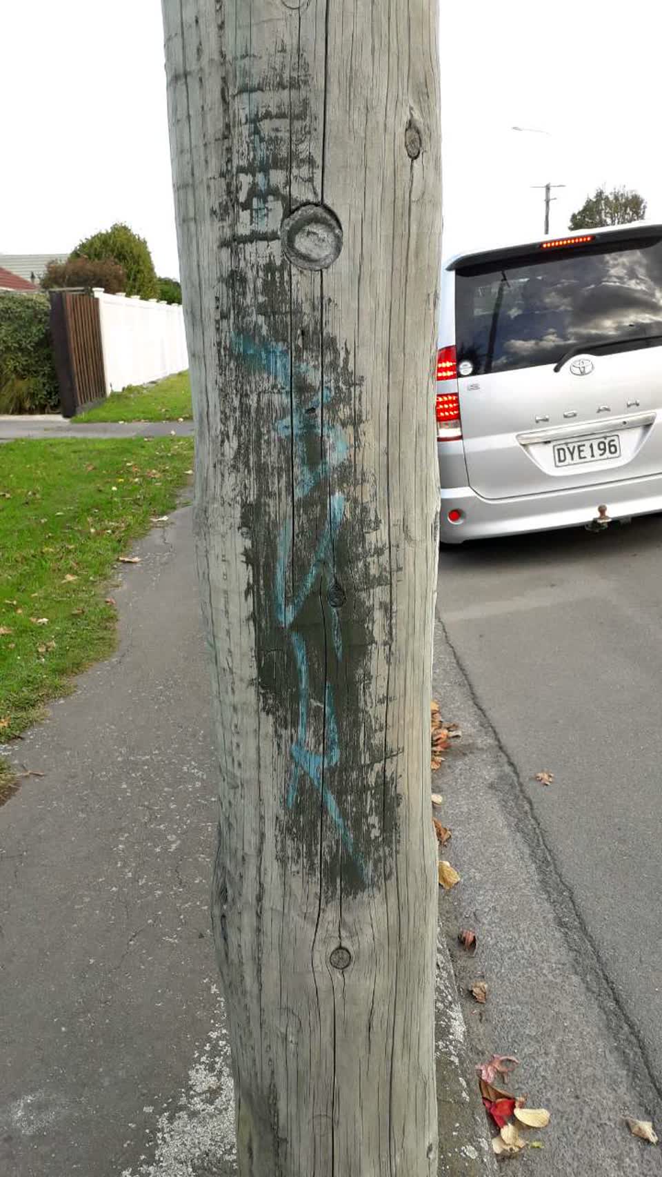 The photograph attached to this graffiti report