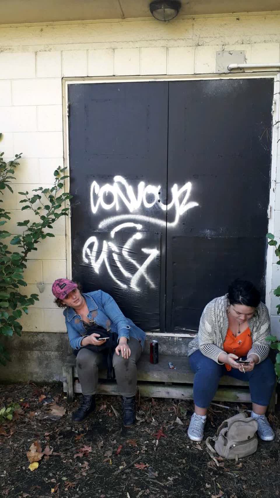 The photograph attached to this graffiti report