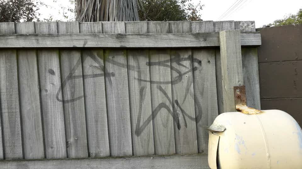 The photograph attached to this graffiti report