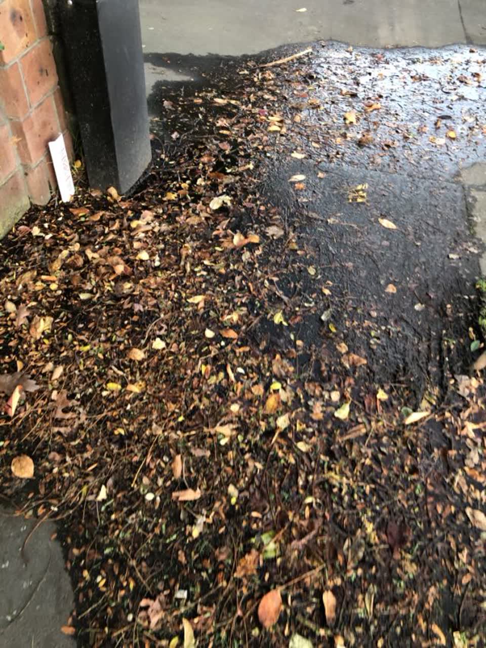 The photograph attached to this flooding report